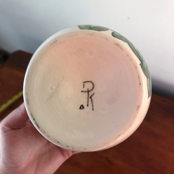 Vintage hand painted ivy cachepot vase - Picture 5 of 6